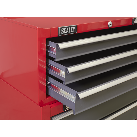 Sealey AP22309BB Mid-Box 3 Drawer with Ball-Bearing Slides - Red/Grey
