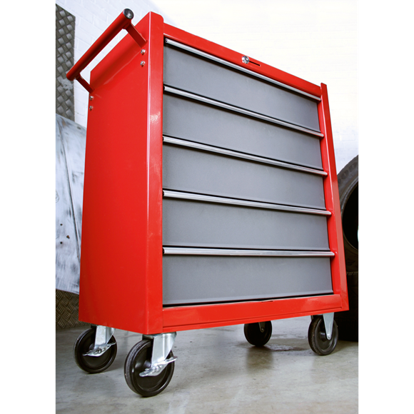 Sealey AP22505BB American PRO Rollcab 5 Drawer - Red/Grey