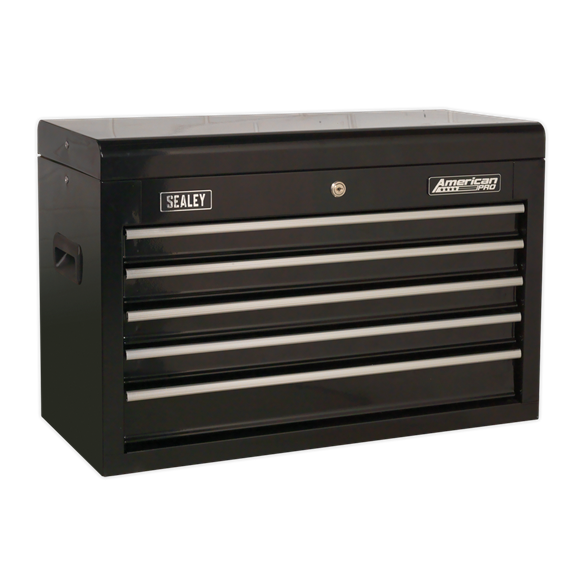 Sealey AP225B Topchest 5 Drawer with Ball-Bearing Slides - Black