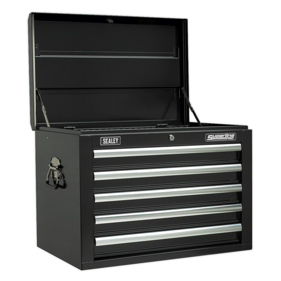 Sealey AP26059TB Topchest 5 Drawer with Ball Bearing Slides - Black