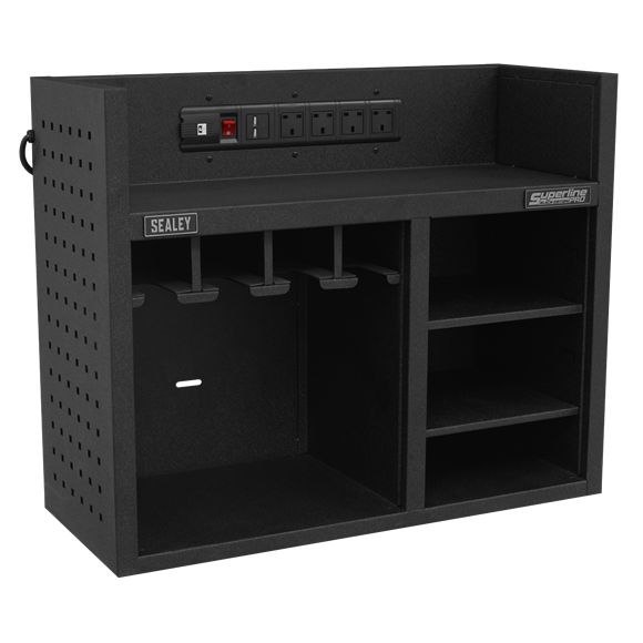 Sealey AP30SRBE Power Tool Storage Rack 760mm with Power Strip