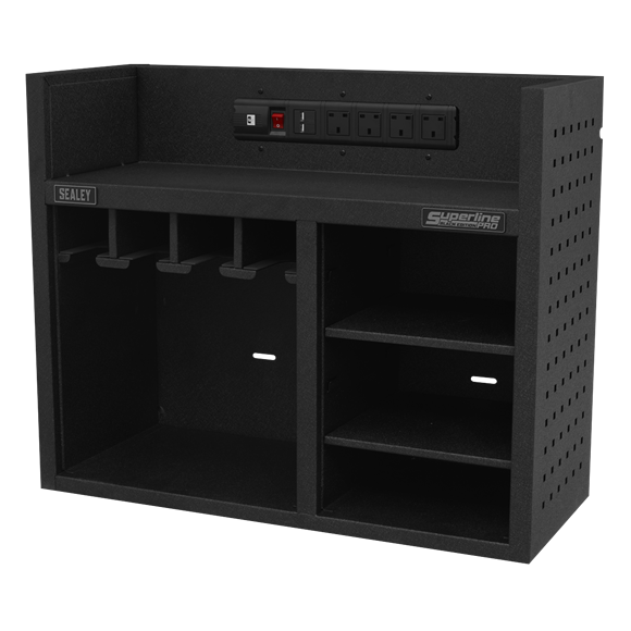 Sealey AP30SRBE Power Tool Storage Rack 760mm with Power Strip