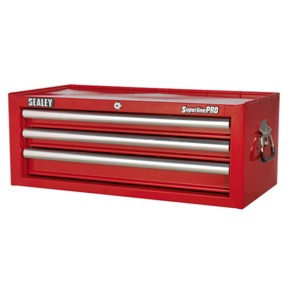 Sealey AP33339 Mid-Box 3 Drawer with Ball Bearing Slides - Red