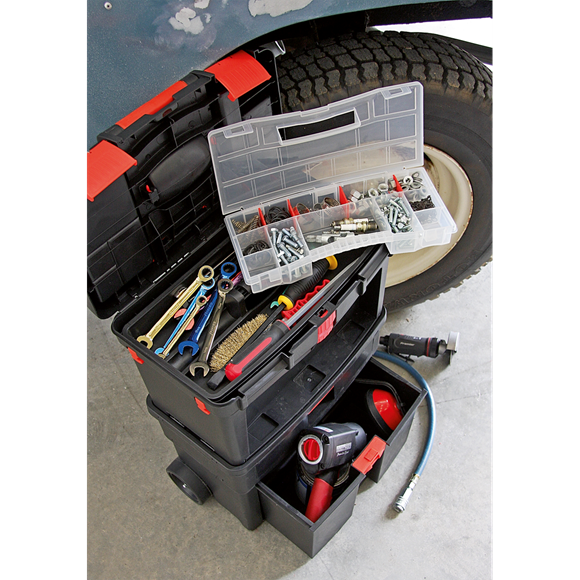 Sealey AP850 Mobile Toolbox with Tote Tray & Removable Assortment Box