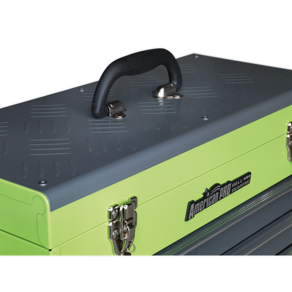 Sealey AP9243BBHV American PRO Tool Chest 3 Drawer - Green/Grey