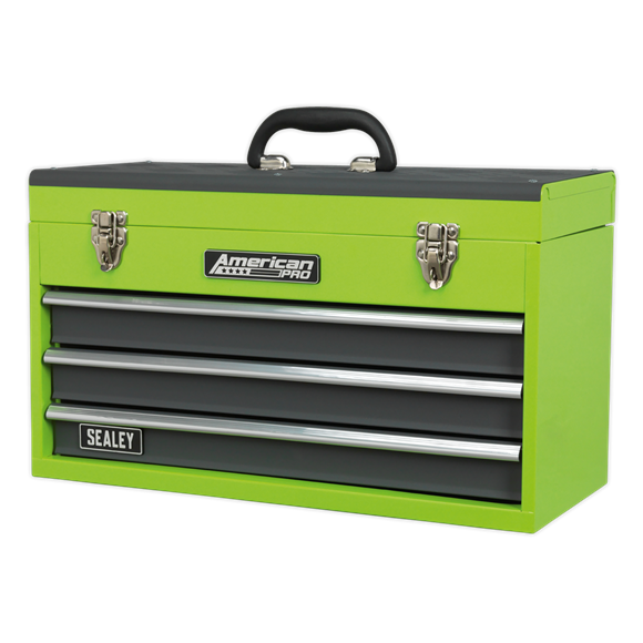Sealey AP9243BBHV American PRO Tool Chest 3 Drawer - Green/Grey