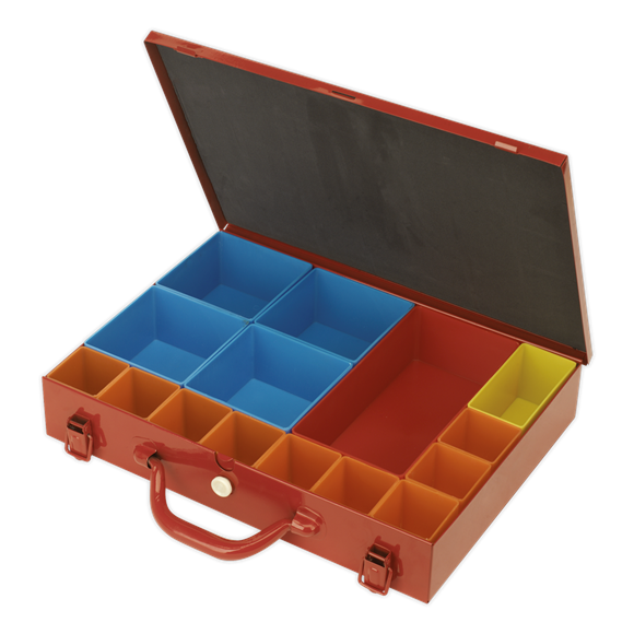 Sealey APMC15 Metal Case with 15 Storage Bins