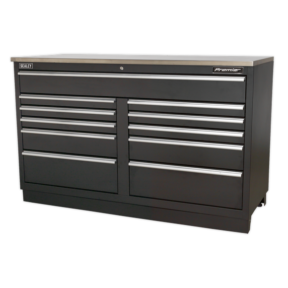 Sealey APMS04 Modular Floor Cabinet 11 Drawer 1550mm Heavy-Duty