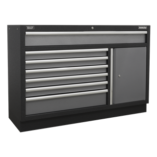 Sealey APMSSTACK15W Superline PRO® 4.9m Storage System - Pressed Wood Worktop
