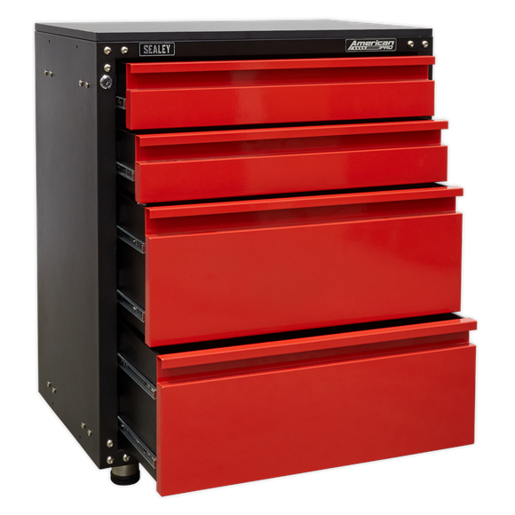 Sealey APMS84 Modular 4 Drawer Cabinet with Worktop 665mm
