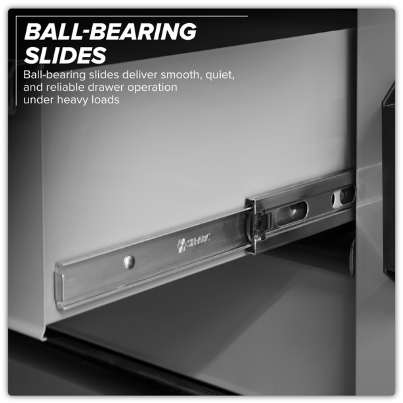 Sealey APMSBESTACK04WW Superline PRO® Black Edition Storage System with Rubber Wood Worktop 2.04m