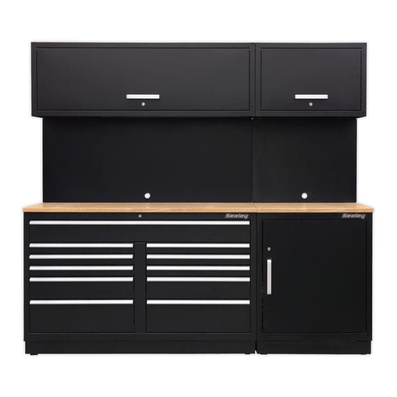 Sealey APMSCOMBO4W Premier 2.33m Storage System - Oak Worktop