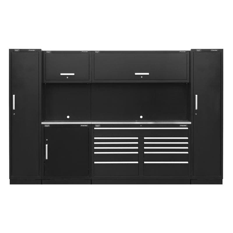 Sealey APMSCOMBO7SS Premier Storage System with Stainless Worktop 3.55m