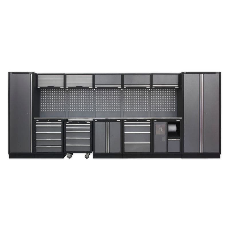 Sealey APMSSTACK01SS Superline Pro 4.9m Storage System - Stainless Worktop