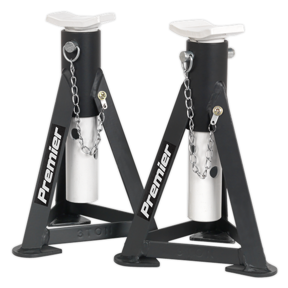 Sealey AS3 Axle Stands (Pair) 3tonne Capacity per Stand - White