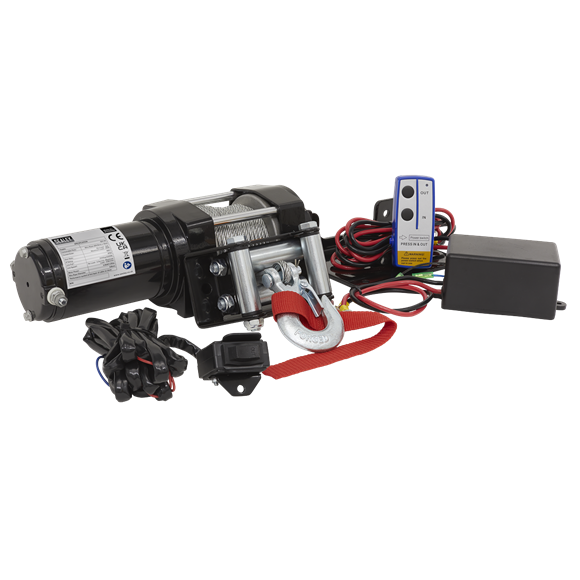 Sealey ATV1000W ATV Winch 1000kg Line Pull 12V