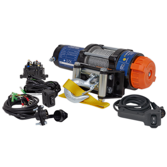 Sealey ATV1135 ATV/Quad Recovery Winch 1135kg (2500lb) Line Pull 12V