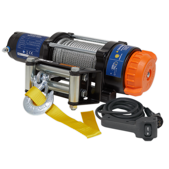 Sealey ATV2040 ATV/Quad Recovery Winch 2040kg (4500lb) Line Pull 12V