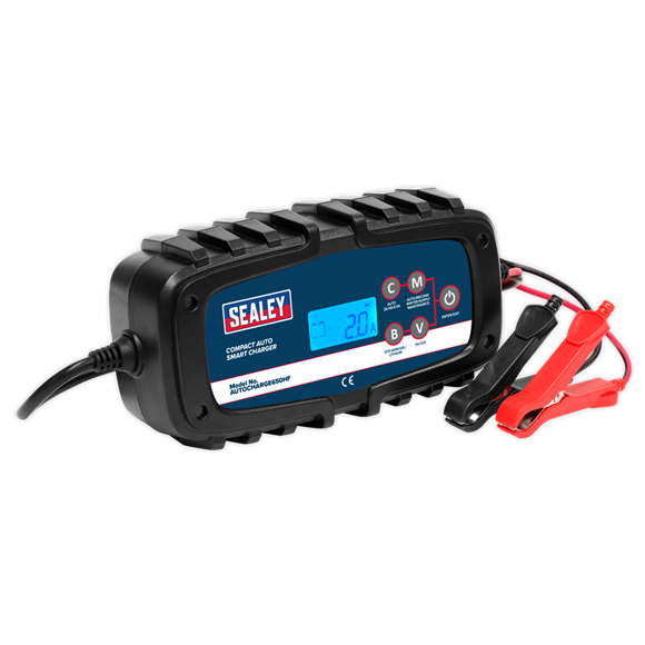 Sealey AUTOCHARGE650HF Compact Auto Smart Charger 6.5A 9-Cycle 6/12V - Lithium