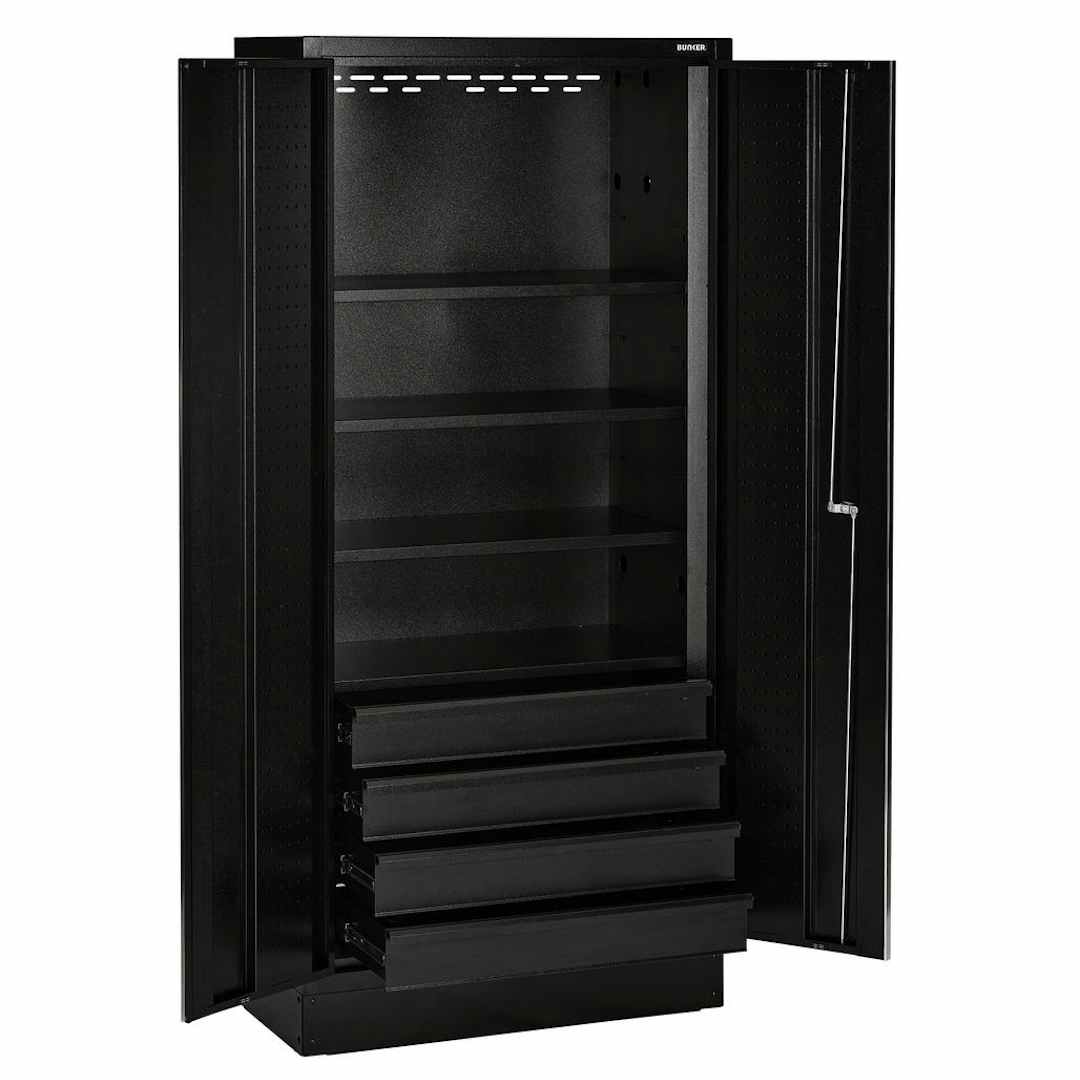BUNKER 28088 Modular Tall Floor Cabinet, 2 Door, 4 Drawer (915mm)