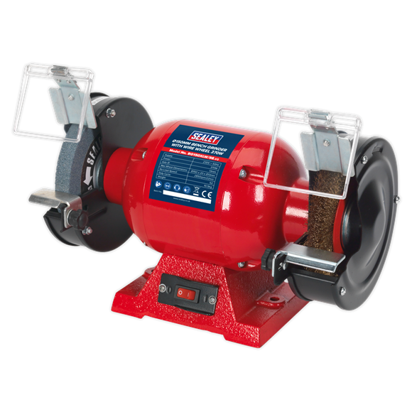 Sealey BG150XLW/98 Bench Grinder Ø150mm with Wire Wheel 370W/230V