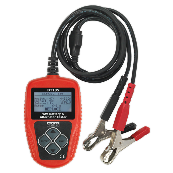 Sealey BT105 Digital Battery & Alternator Tester 12V