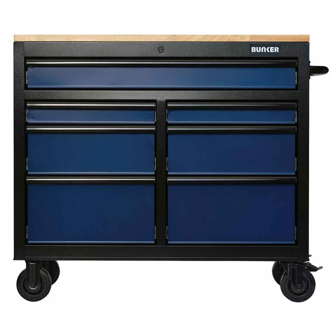 BUNKER 27210 Workbench Roller Tool Cabinet 7 Drawer, 41"