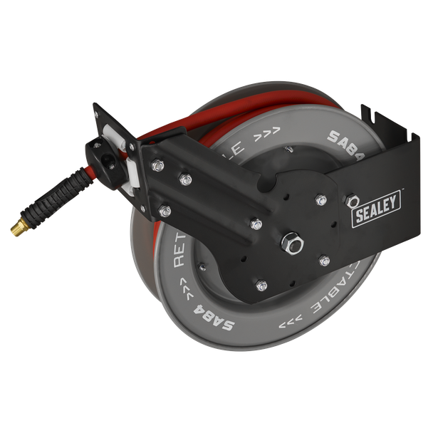 Sealey SA84 Retractable Air Hose Steel Reel 8m 10mm ID Rubber Hose