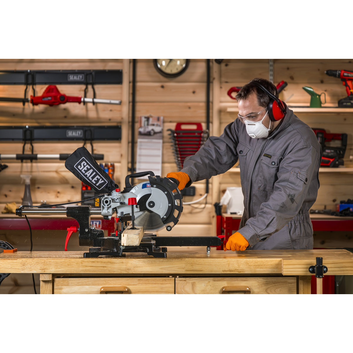 Sealey SMS216 Sliding Compound Mitre Saw 216mm