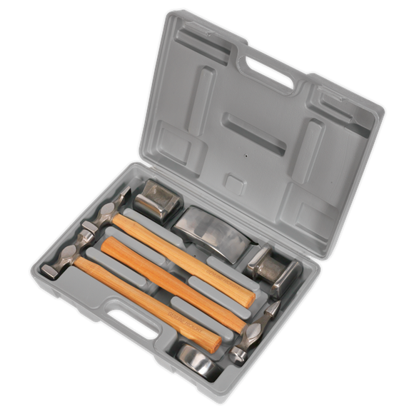 Sealey CB507 Panel Beating Set 7pc Drop-Forged Hickory Shafts