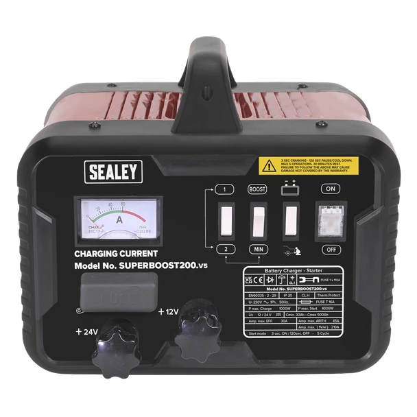 Sealey SUPERBOOST200 12/24V Starter/Charger 200/45A 230V