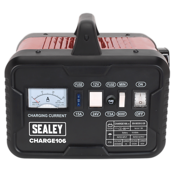 Sealey CHARGE106 Battery Charger 8Amp 12/24V 230V