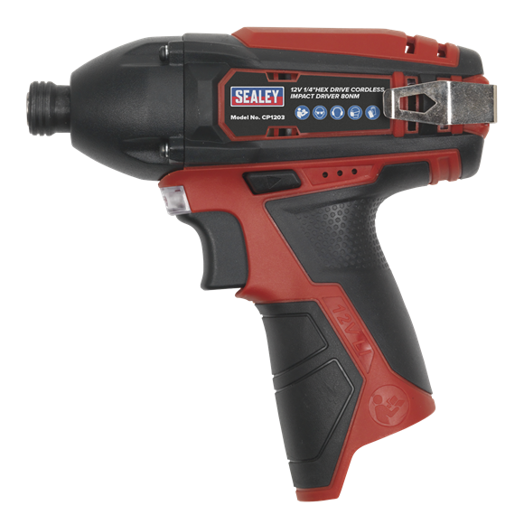 Sealey CP1203 Cordless Impact Driver 1/4"Hex Drive 80Nm 12V Lithium-ion - Body Only