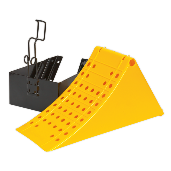 Sealey CV127 Wheel Chock with Bracket - Commercial