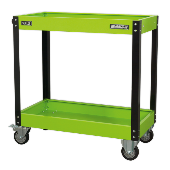 Sealey CX109HV Workshop Trolley 2-Level Heavy-Duty - Hi-Vis Green