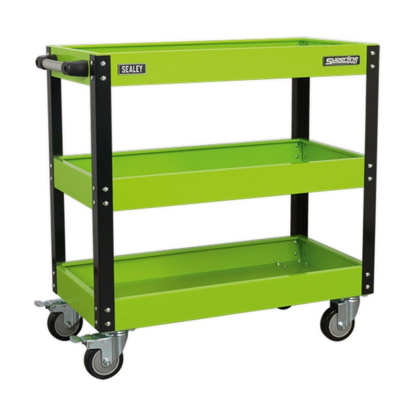 Sealey CX110HV Workshop Trolley 3-Level Heavy-Duty - Hi-Vis Green
