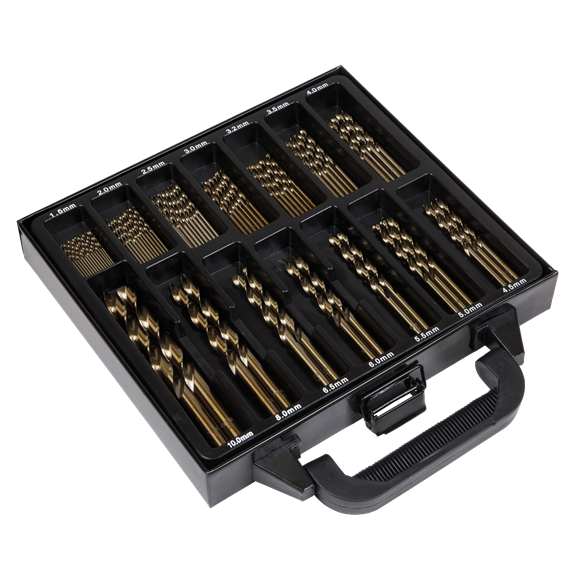 Sealey DBS99CB Drill Bit Set HSS Cobalt Fully Ground 99pc