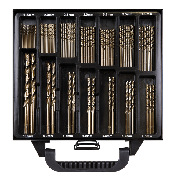 Sealey DBS99CB Drill Bit Set HSS Cobalt Fully Ground 99pc