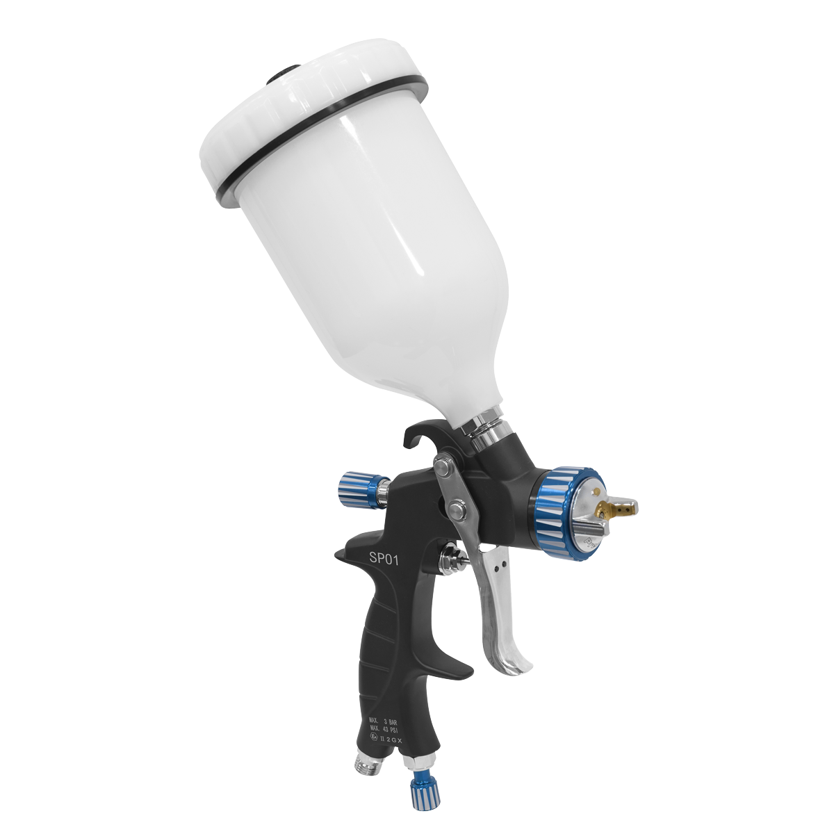 Sealey SP01 SP Gravity Feed Spray Gun 1.4mm Set-Up
