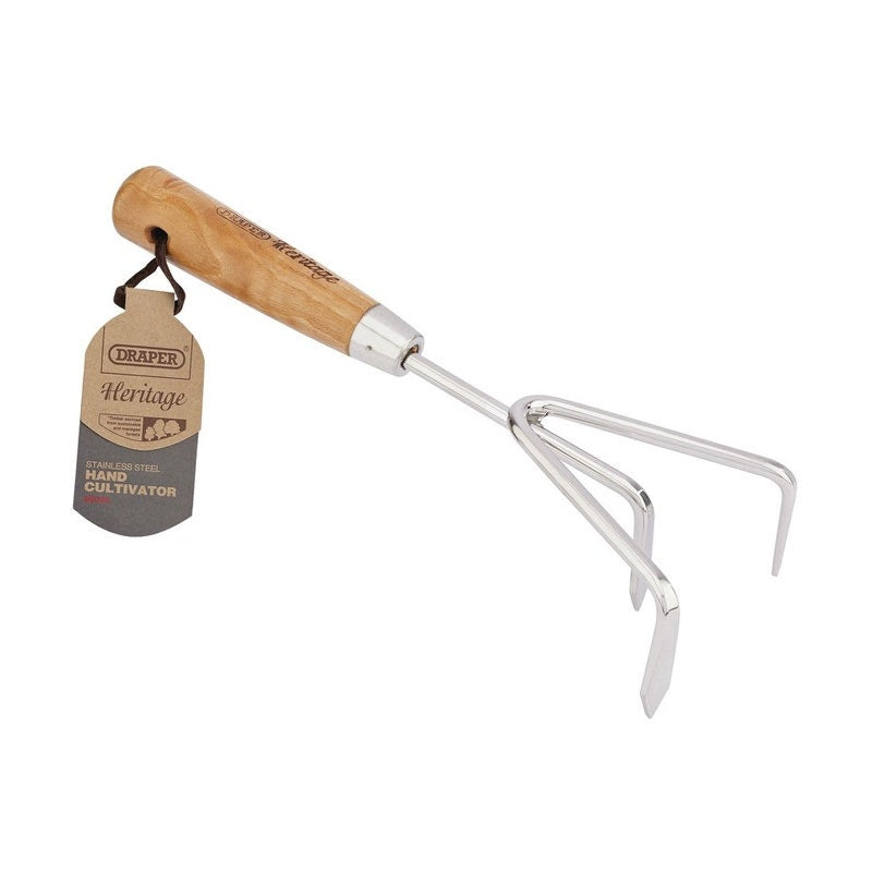 Draper Stainless Steel Hand Cultivator With Ash Handle
