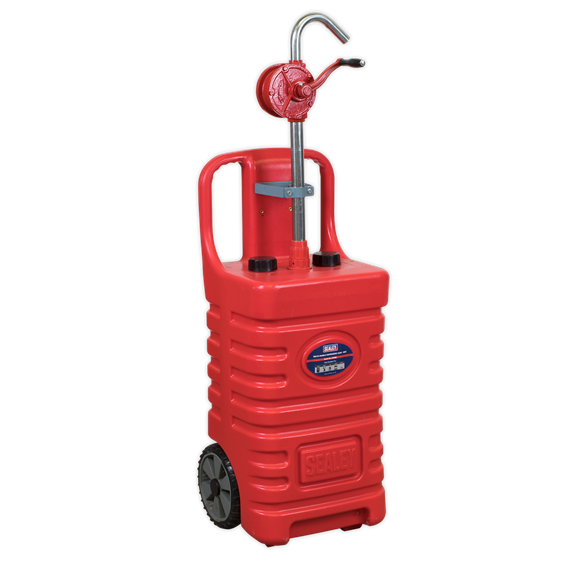 Sealey DT55RCOMBO1 Mobile Dispensing Tank 55L with Oil Rotary Pump - Red