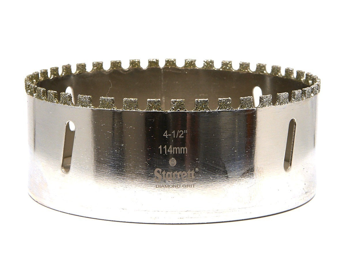 Starrett D0412 114mm/ 4.1/2-inch Diamond Ceramic and Abrasive Material Hole Saw