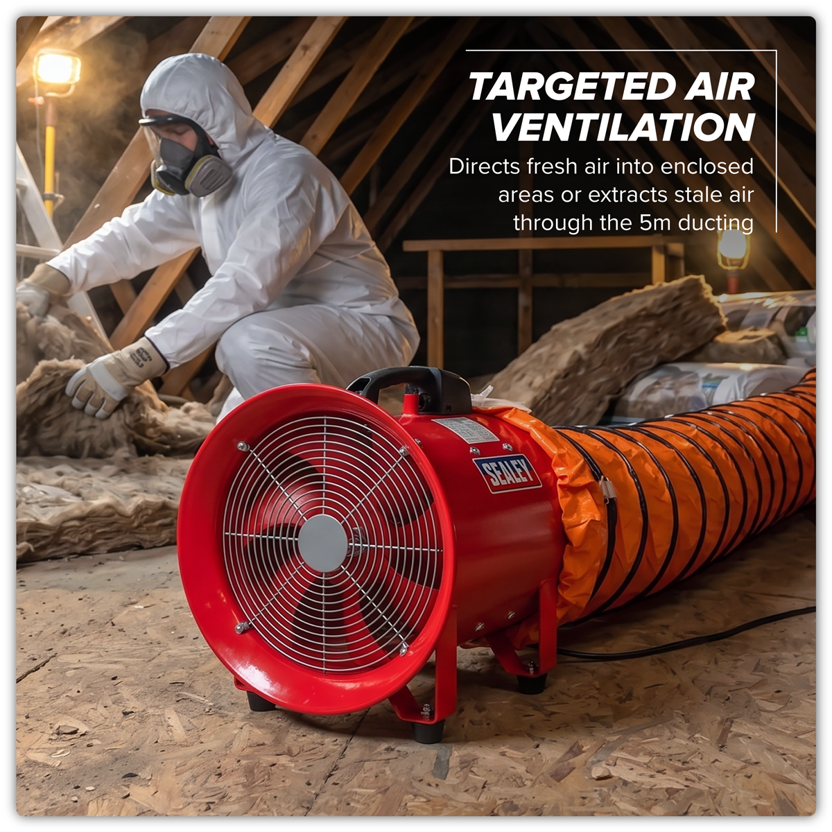 Sealey VEN300 Portable Ventilator 300mm with 5m Ducting