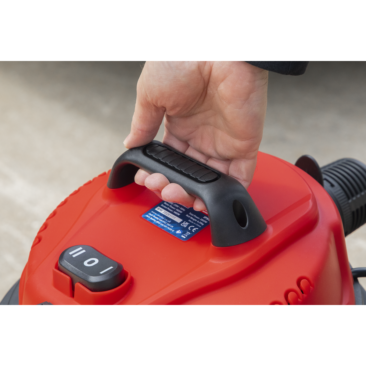 Sealey PC300SDAUTO 30L Industrial Vacuum Cleaner Wet & Dry with Stainless Steel Drum & Auto-Start 1400W/230V