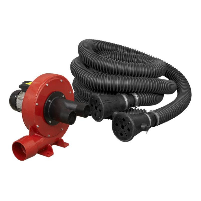 Sealey EFS102 Exhaust Fume Extraction System 230V - 370W - Twin Duct