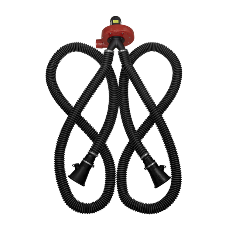 Sealey EFS102 Exhaust Fume Extraction System 230V - 370W - Twin Duct