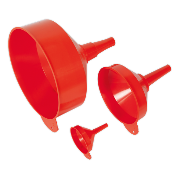 Sealey F98 Fixed Spout Funnel Set 3pc