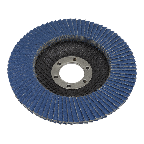 Sealey FD100120 Flap Disc Zirconium Ø100mm Ø16mm Bore 120Grit