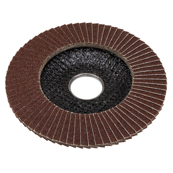 Sealey FD10080E Flap Disc Aluminium Oxide Ø100mm Ø16mm Bore 80Grit