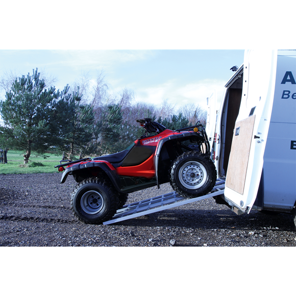 Sealey FLR680T Motorcycle/Trike/ATV & Mini Tractor Ramp Wide Tri-Fold 680kg Capacity